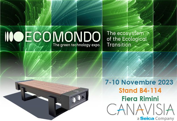 FIera Ecomondo- Panchina Smart - Arredo urbano ecologico - Canavisia