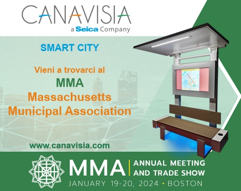 Arredo urbano smart- Smart City - Fiera Boston - Canavisia - panchina smart